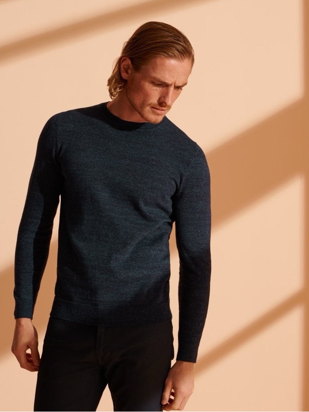 SUPERDRY & CO Orange Label Crew Jumper -  Dk Charcoal